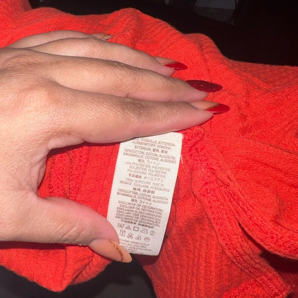 𐙚⋆˚✿˖° Boho Red Lace-Trimmed Top 𐙚⋆˚✿˖° - Picture 8 of 8